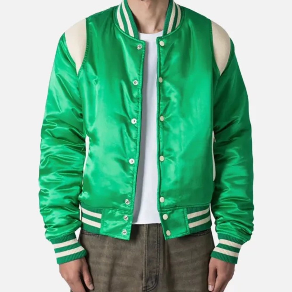 MNML Classic Varsity Jacket Green size S